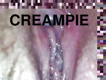 doggy, svær, pussy, milf, hardcore, creampie, pov, amerikansk, stram, vagina