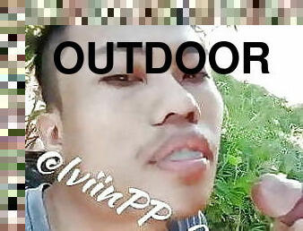 Gay Sex : Indonesian gay, Ipin outdoor cum