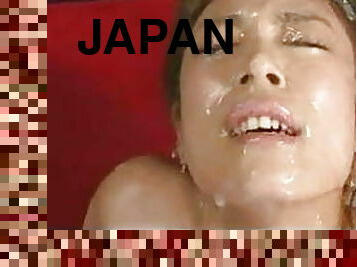 asiático, mamada, chorro-de-corrida, japonés, gangbang, tragar, facial, corrida, bukkake, china