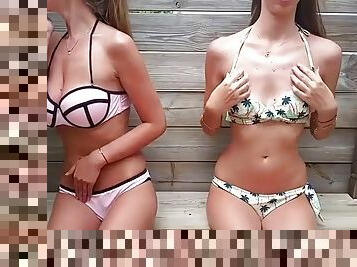 amatőr, dögös-macák, tinilány, bikini