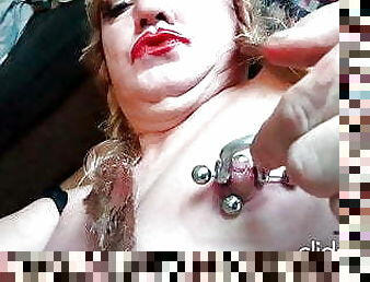 ALL EXTREME NIPPLE IN PAIN PIERCING SISSY CAROLA SMIT DGB BI