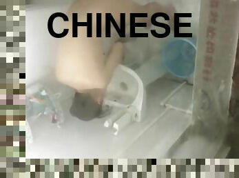 एशियाई, स्नान, अव्यवसायी, लड़कियां, हार्डकोर, बौछार, चीनी