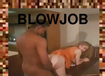 hårete, blowjob, cumshot, vintage, blond