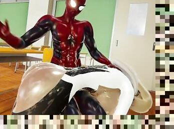 Spider Gwen BDSM Training Spanking Whipping Cum in Mouth - Spiderman Hentai Cartoon