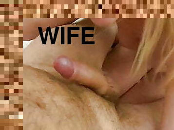 masturbavimasis, žmona, vyras, blondinė, bybis