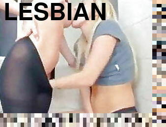 Lesbian girl masturbates herself and her friend
