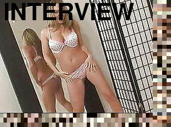 skønheder, trusser, blond, undertøj, amerikansk, bikini, interview, nylon, bh, drillende