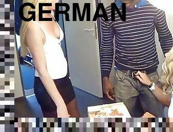 Two German Matures Seduce Black Parcel carrier to Threesome Sex