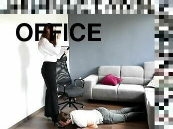 ufficio, piedi, feticci, ceche, tacchi-alti