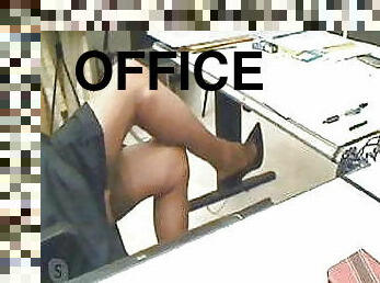 birou-office, picioare, ciorapi, fetish, nylon, tocuri-inalte, piciore