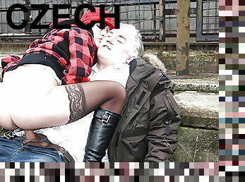 Old Ugly Guy Fucks Real Czech Teen Street Whore in Public