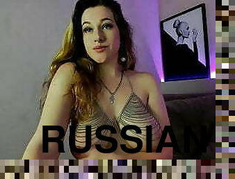 Russian girl shows off her beautiful tits