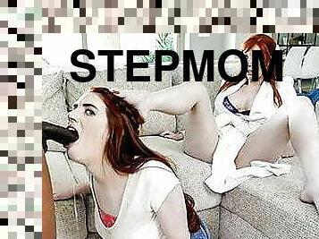 Redhead Stepmom Having Threesome With Step Daughter