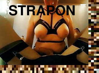 strapon, swingere, anal, moden, bdsm, synsvinkel, latex, femidom, hængepatter