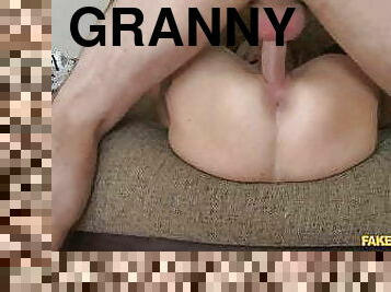 Granny Harley Casey sucking on a young cock 