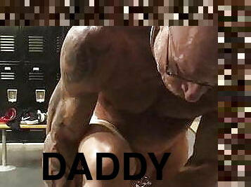 pappa, homofil, ludder, far, muskuløs, gym