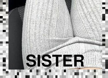 Hot Step Sister Masturbation in Car Perfect Latina body