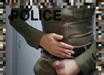 ambientazione-militare, masturbarsi, eruzioni-di-sperma, gay, masturbazione, tailandesi, polizia