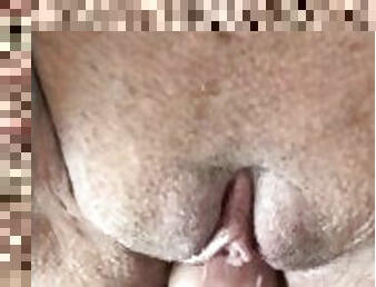 coño-pussy, zorra-slut, cabalgando, esperma, vagina, afeitada, polla, penetración