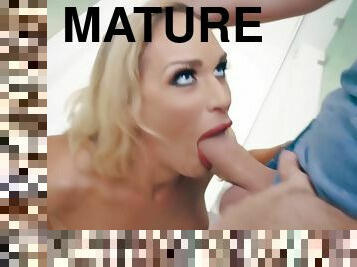 Big Breasts, Keiran Lee And Tegan James In Horny Mature Blonde Blows A Cock And Gets Fucked