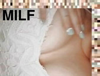 Yummy teasing with big milf titties