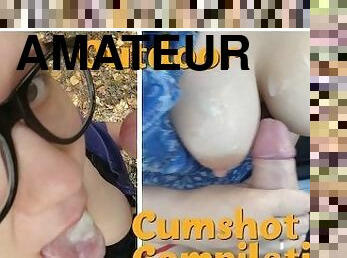 utendørs, offentlig, amatør, blowjob, cumshot, compilation, creampie, facial, rumpe-butt