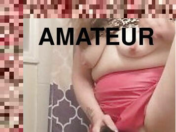 kúpanie, veľké-prsia, masturbácia, orgazmus, amatérske, zlatíčka, hračky, bbw, sólo, bruneta