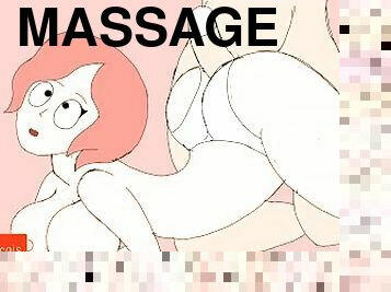 Giving a sexual massage at big tits milf