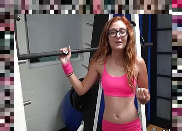 Nerdy Teen Kandence Marie With Glassed Gets Fucked In The Gym!