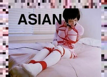 asiatisk, onani, amatør, legetøj, bdsm, fetish, kvælning, bondage