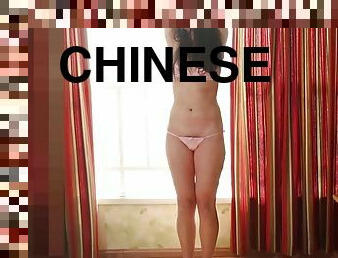 Cute chinese girl in bikini whipped