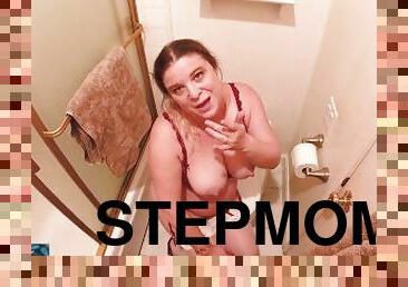 Stepmom fucks stepson in the bathroom after church
