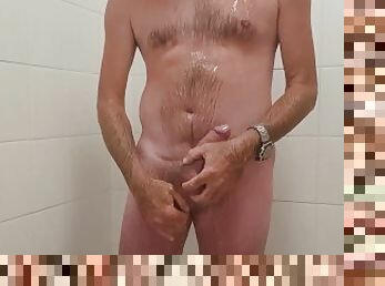 Big dick daddy showering