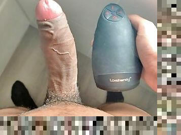 Lovehoney Hot Shot Rechargeable Warming Male Masturbator makes my Big Dick Pulse! (FAST HANDJOB) POV