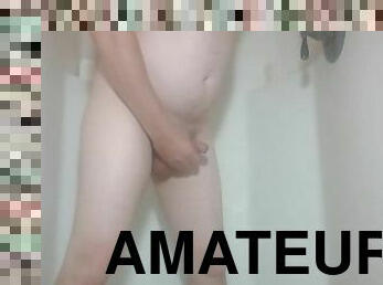 baignade, pisser, amateur, douche, solo