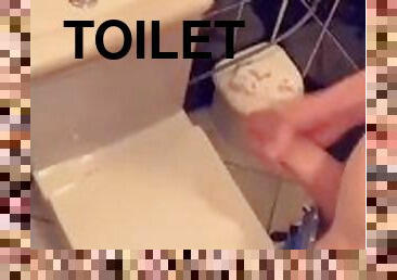 Big cum in toilet
