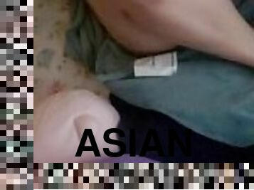 asiatisk, onani, orgasme, amatør, anal, babes, leke, alene