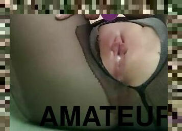 bading, store-pupper, strømpebukse, pissing, pussy, squirt, amatør, cumshot, leke, truser