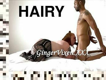 Hairy Pussy Redhead PAWG Takes BBC CreamPie