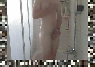 Sexy Boy jacking off after showering