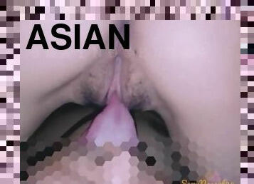 asiatisk, klitoris, pussy, amatør, babes, blowjob, stor-pikk, kjæreste, filipinsk, pikk