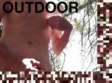 Outdoor Cowboy Moan + Cum