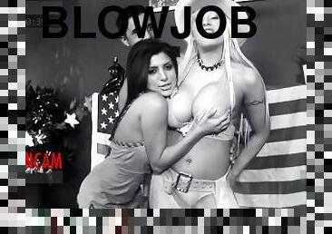 Sativa And Candy Shows Their Patriotism By Blowjobs 4k