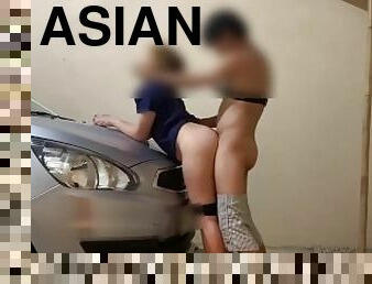 asiatisk, offentlig, amatør, blowjob, kjendis, par, bil, filipinsk, park, små-pupper