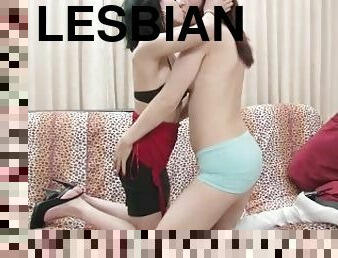 Teen With Short Hair Having Lesbian Sex With Her Hot Step-mom