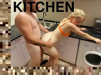 Fucked Blonde In The Kitchen