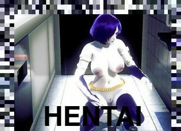 Teen Titans Hentai - Raven peeing in a japanese toilet