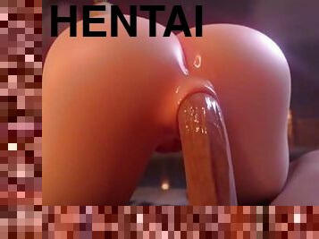 arsch, groß-titten, muschi, japanier, beute, hentai, titten, weiß