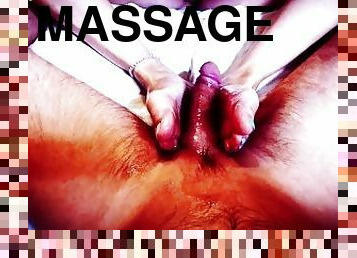 Hard Big Penis Oily Massage _ Hand_Feet_Mouth with Creamie Cum Sho