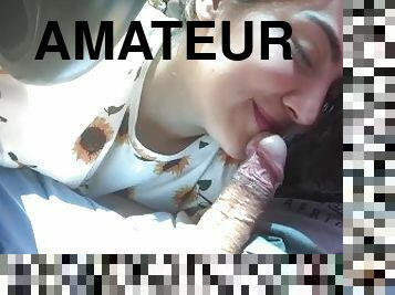 amateur, mamada, latino, coche